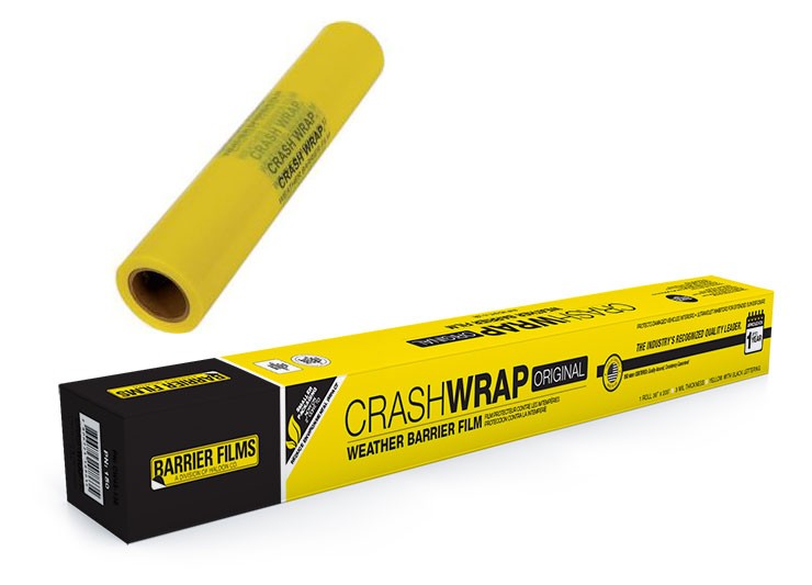 Crash Wrap® Original Film Protects damaged vehicle interiors, ultraviolet inhibitors for